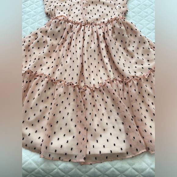 Pipa & Julie Girl’s Party/ Formal Dress Size 6X Soft Pink W/ Swiss Cloth Dots - Picture 5 of 13